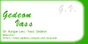 gedeon vass business card